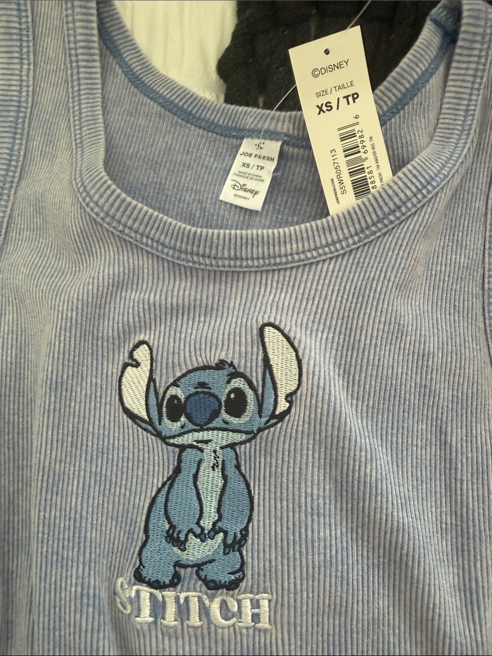 Stitch Blue Ribbed Tank Top - Picture 2 of 2